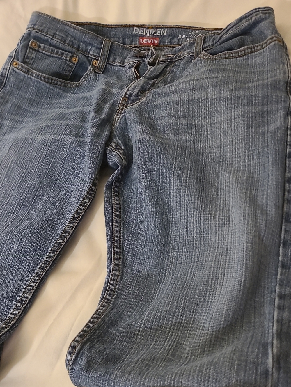 Levi's Denizen 285 Men’s Light Blue Relaxed Denim Jeans 32w 34l